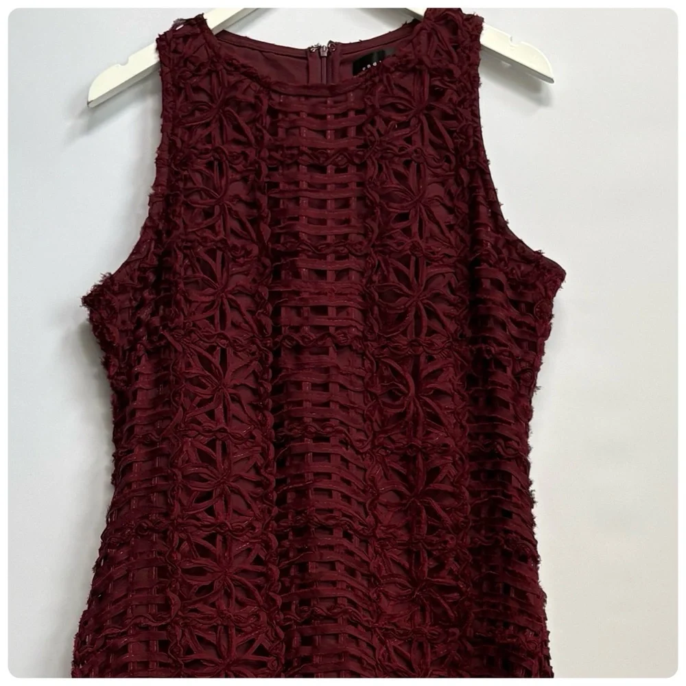 NEW Anthro Endless Rose Sleeveless Textured lace fabrication Midi Dress XL - Picture 6 of 11